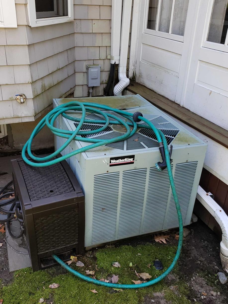 AC Condenser Swap in Cohasset, MA - Before