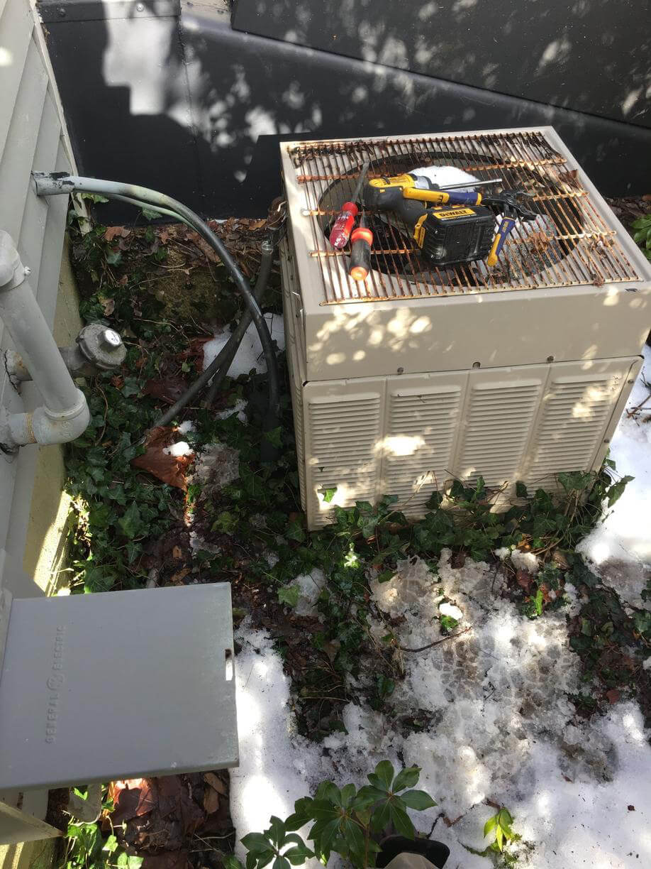 AC Replacement in Cohasset, MA - Before