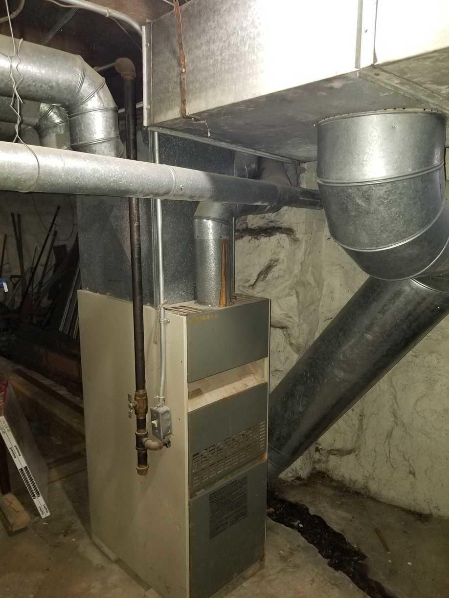 Furnace replacement in Dorchester, MA - Before