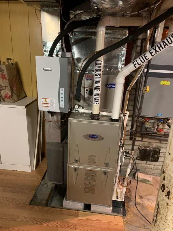 Furnace and Humidifier install in Auburndale, MA - After