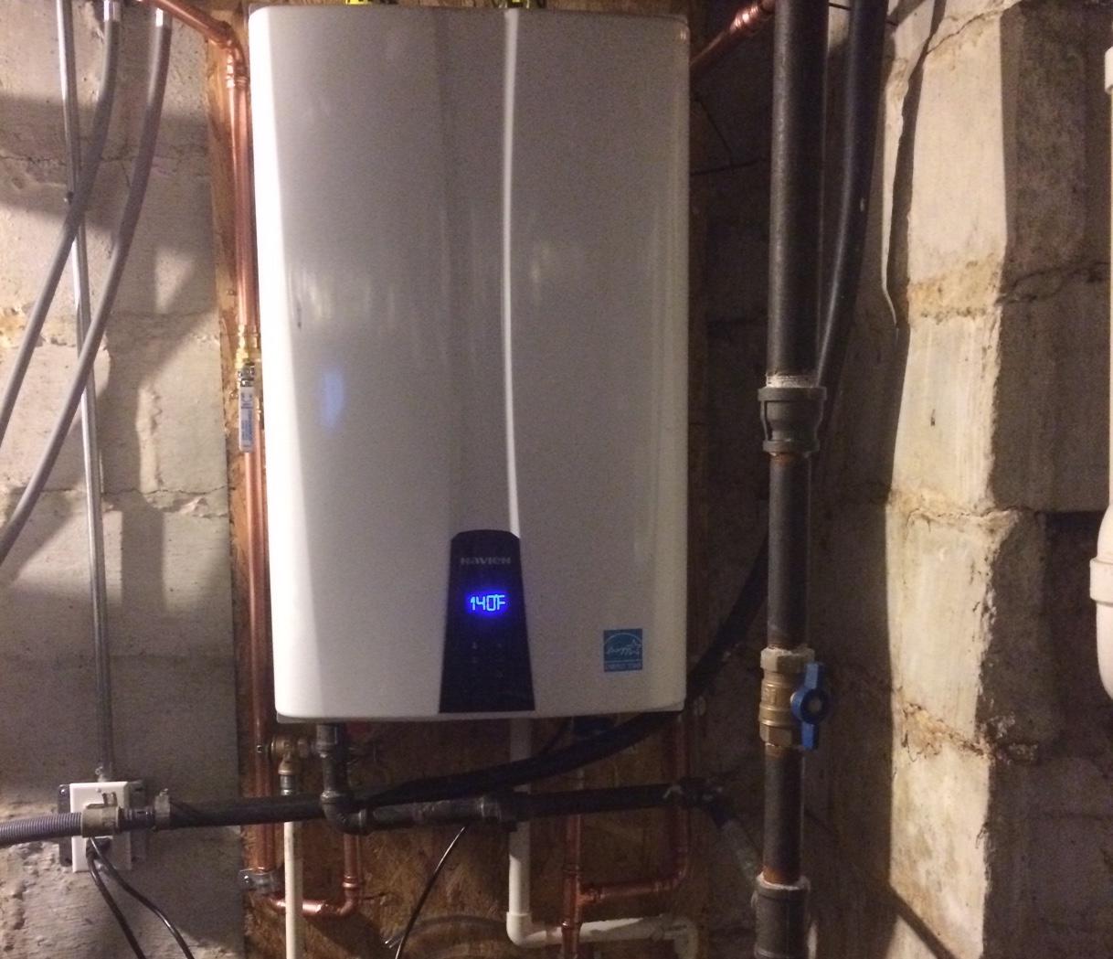 Hot water heater replacement in Natick, MA - After