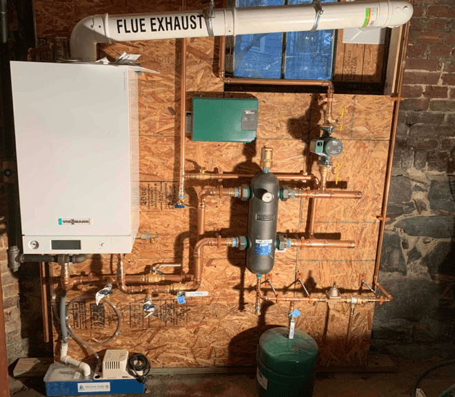Viessman boiler installation in Cambridge, MA - After